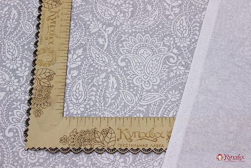 Рогожка Сказочный орнамент цв.серый-2, ш.1.5м, хлопок-100%, 160гр/м.кв - Купава фото 5