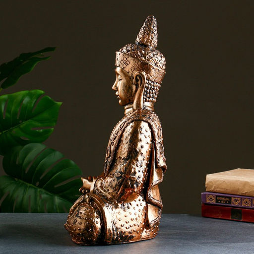 Фигурка полистоун «Будда», бронза, 46×35×20 см