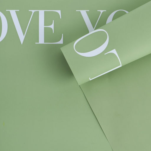 Цена за 10 шт. Плёнка двухсторонняя Love you, оливковый, 56 56 см - Дарите счастье фото 5