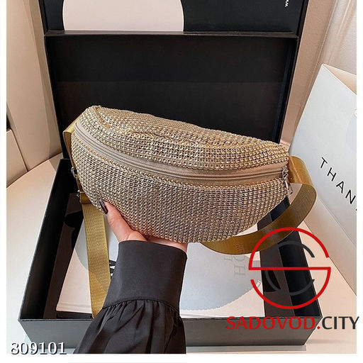 Сумка на пояс усыпанная камнями - Bruno фото 2