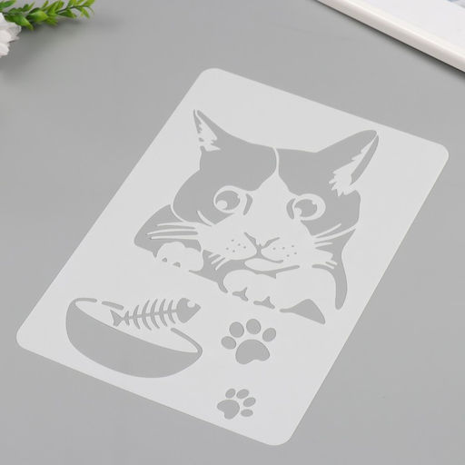 Трафарет пластик "Кот" 21х29,7 см