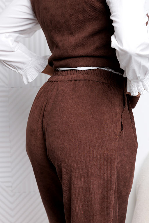 Костюм брючный вельветовый с жилеткой 399MOC