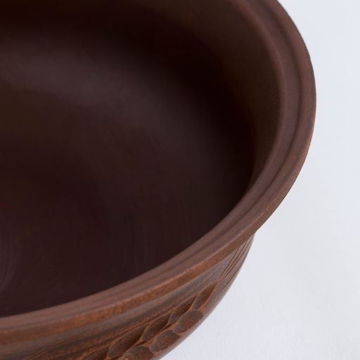 Тарелка глубокая «Колос», 700 мл., 6×18 см, красная глина