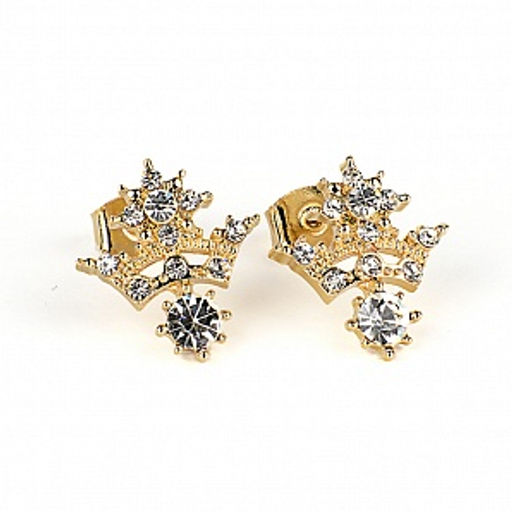 Серьги-гвоздики Коронки PR2862 золото