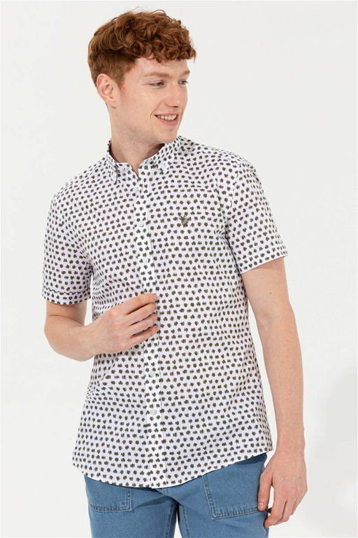 U. S. Polo Assn Мужская рубашка с коротким рукавом и рисунком в защиту прав - U.s. polo assn фото 9