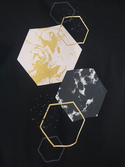 РАСПРОДАЖА Футболка промо 718/черный шестигранник - Ihomelux фото 2
