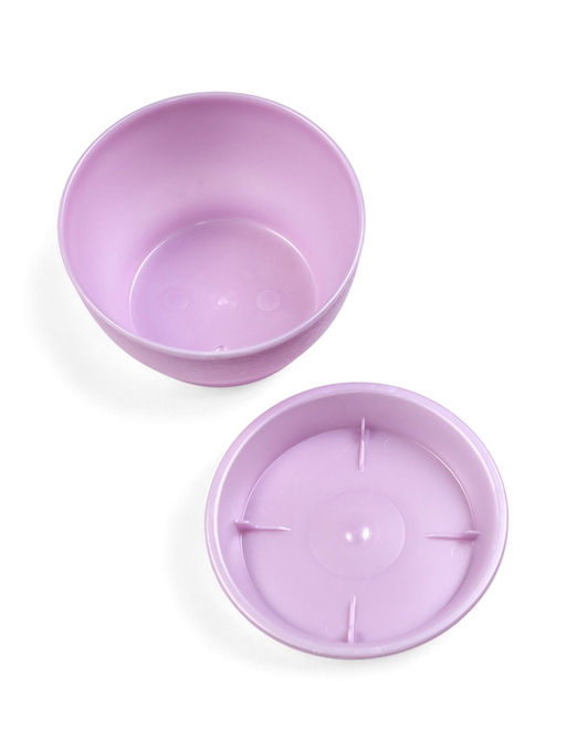 Цена за 3 шт. Горшок для цветов «Фиалочка», 500 мл, d=12.5 см, h=7 см, пластиковый, сиреневый