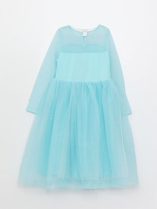 Bisiklet Yaka Pul ??lemeli Uzun Kollu K?z ?ocuk Kost?m ve Pelerin