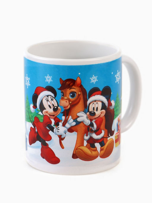 Кружка новогодняя сублимация «Лошадь» 320 мл, Микки Маус