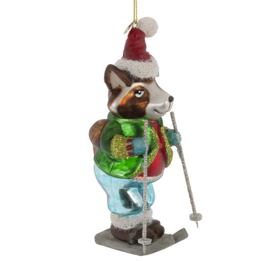 Новинка Украшение новогоднее "Енот", L6 W6,5 H15 см
