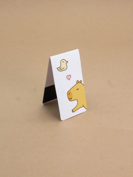Набор магнитных закладок Capybara and duck, 4 шт., 35х70 мм