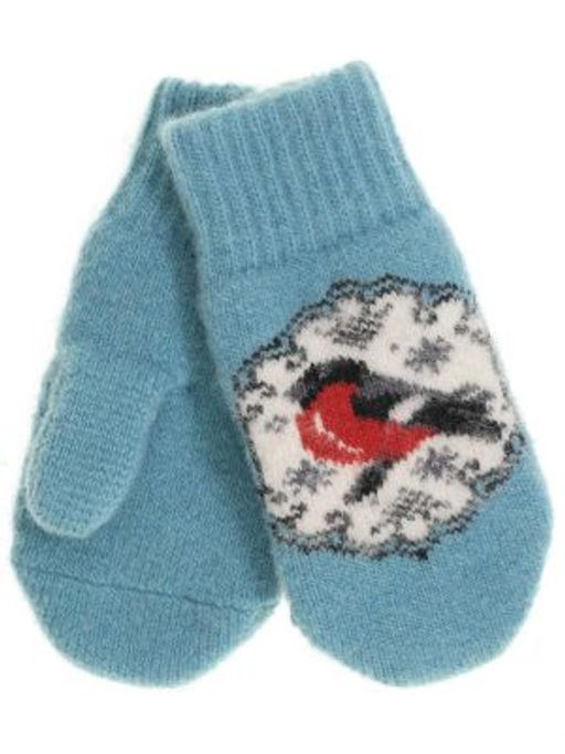 Варежки детские круговые Снегирь в круглом окошке 0705-1 - Рассказовские варежки фото 3