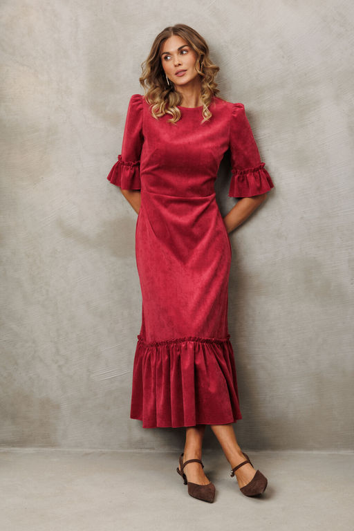 Платье Gizart 5418 брусничный  фото 9