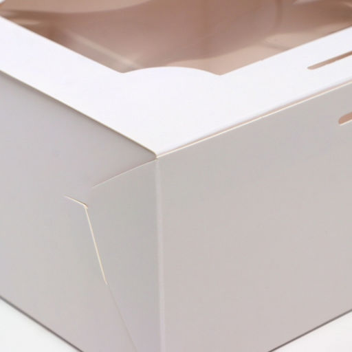 Цена за 3 шт. Коробка для 4 пирожных, белая, 16×16×8 см