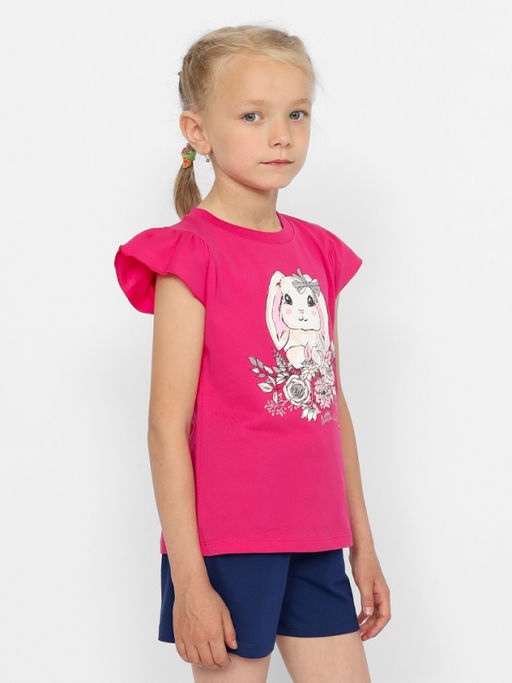 CRB wear/CWKG 63403-46 Футболка для девочки,циклама/Ex.Cherubino  фото 3
