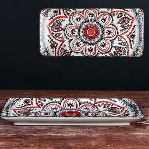 Блюдо прямоугольное 25х12 см / ZY033 / уп 60 - Галеонтрейд фото 2