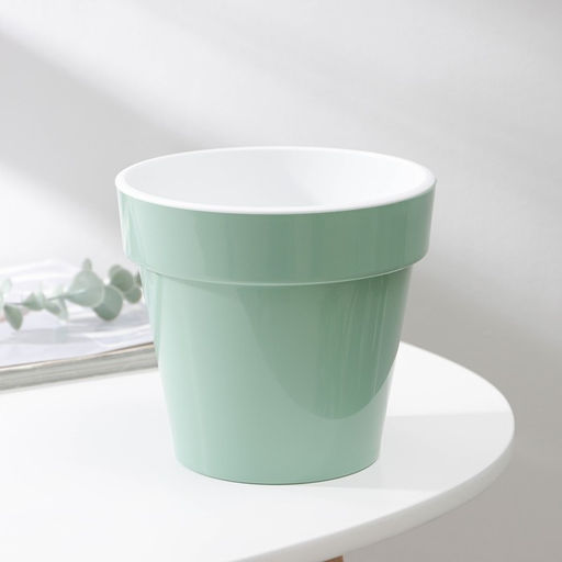 Цена за 2 шт. Кашпо для цветов со вставкой «Порто», 1 л, цвет нефрит