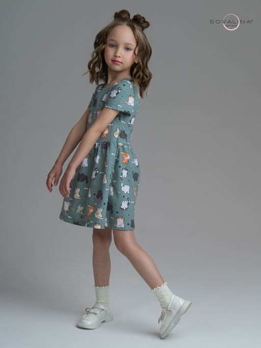 Платье Лето котята хаки - Sovalina фото 15