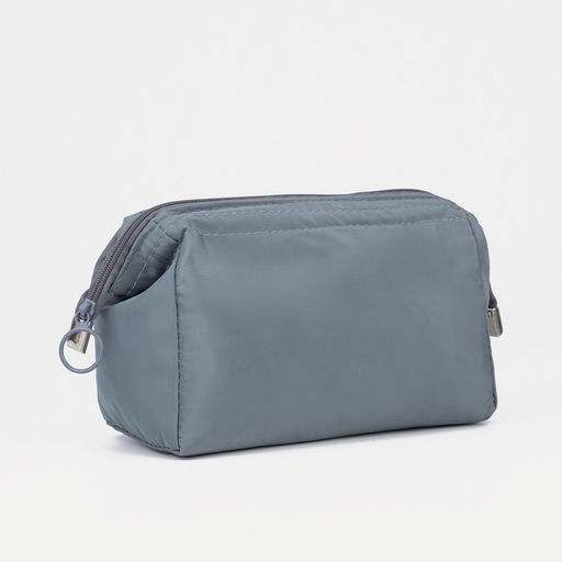 Косметичка дорожная на молнии, серая