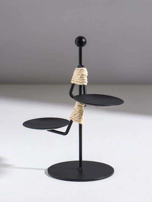 Подсвечник на 2 свечи «Абориген жонглёр», металл, d=6 см, 16×8×16 см