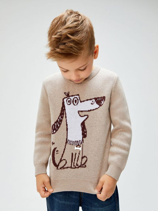 ACOOLA / Джемпер детский для мальчиков Sam бежевый  фото 3