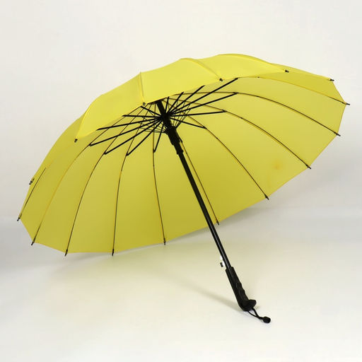 Зонт - трость полуавтоматический «Однотонный», 16 спиц, R=46/55 см, d=92 см, МИКС