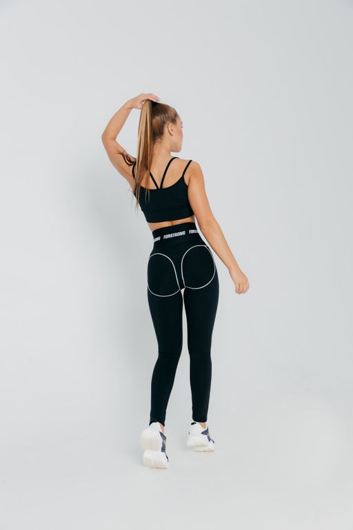 Лосины Силуэт со светоотражающим кантом / Shape Reflective Черный