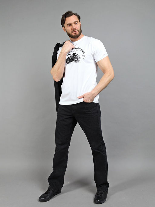 Футболка мужская _ 02285/Moto - F5 фото 5