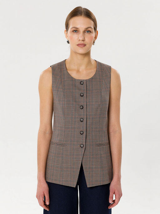 Жилет в клетку - Stilla фото 4