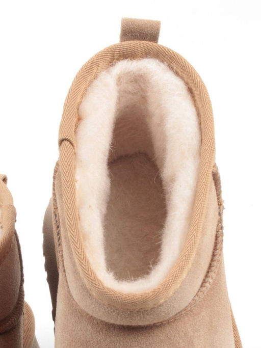 04-PF8520-3 BEIGE Угги женские (натуральная замша, 100% шерсть)