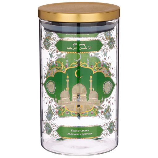 ЕМКОСТЬ ДЛЯ СЫПУЧИХ AGNESS СУРА 1200 МЛ БОРОСИЛИКАТНОЕ СТЕКЛО 10*18 СМ фото 2