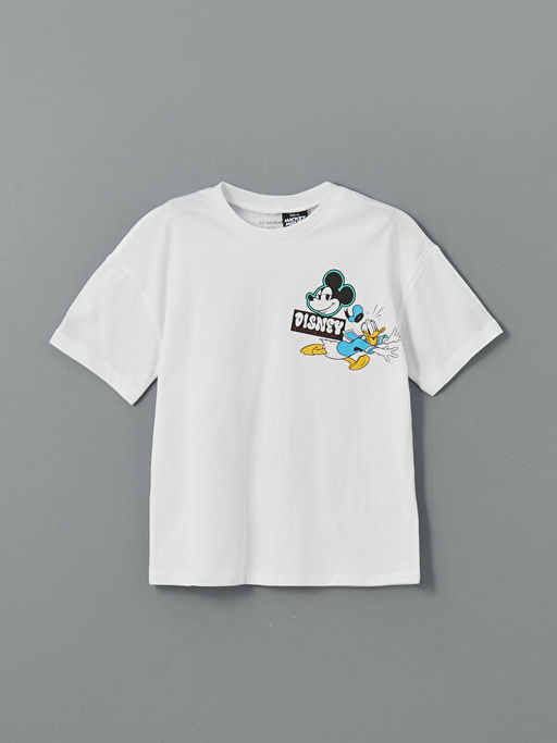 Mickey Mouse Bask?l? Erkek ?ocuk Ti??rt