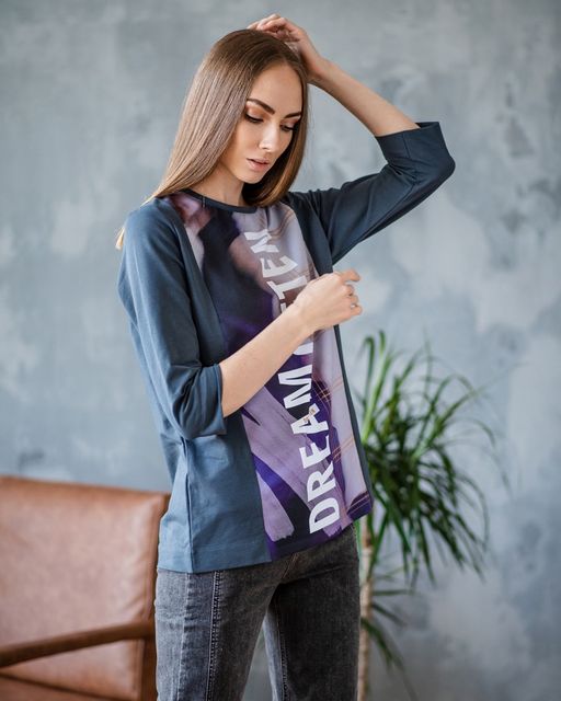 авторский Лонгслив с рукавом 3/4 - Elena sorti фото 2