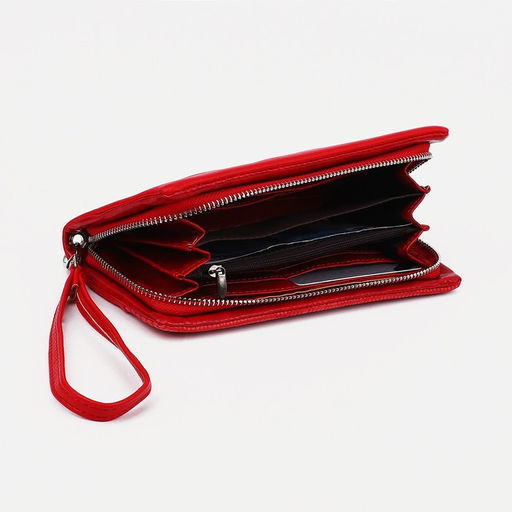 Кошелёк на молнии, цвет красный - Simaland фото 3