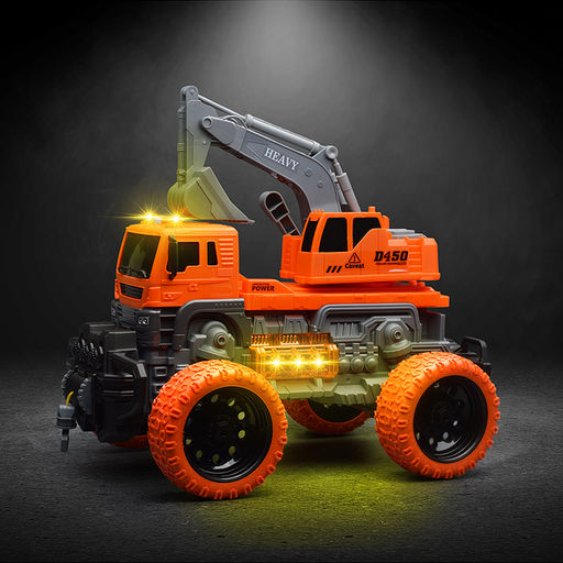 Машина "ТехноЛидер" 1:16 (свет, звук) в коробке (цвет оранжевый)