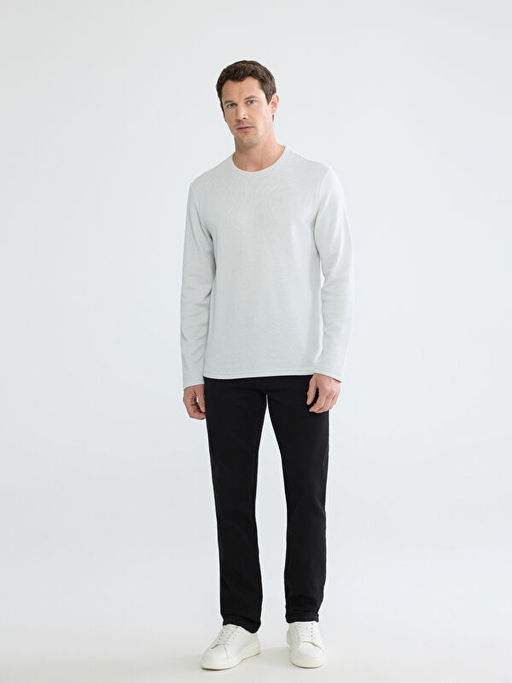 Bisiklet Yaka Erkek Sweatshirt