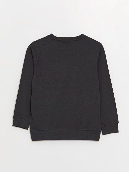 Bisiklet Yaka Avengers Bask?l? Uzun Kollu Erkek ?ocuk Sweatshirt - Waikiki фото 3