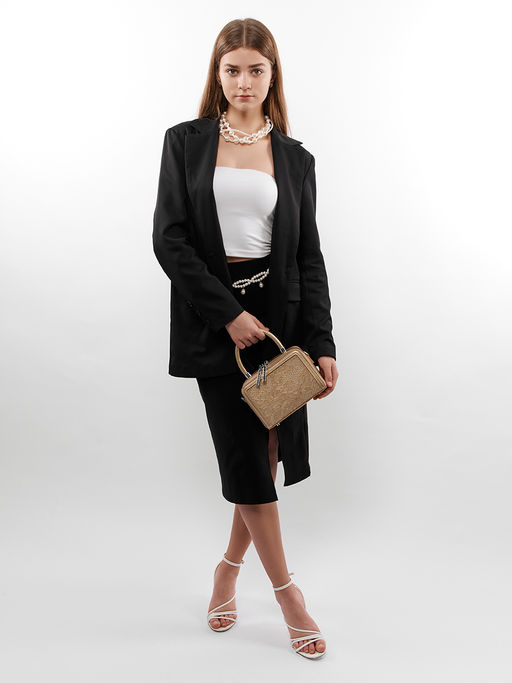 LACCOMA сумка F2065-4-светло золотистый натуральная кожа фото 3