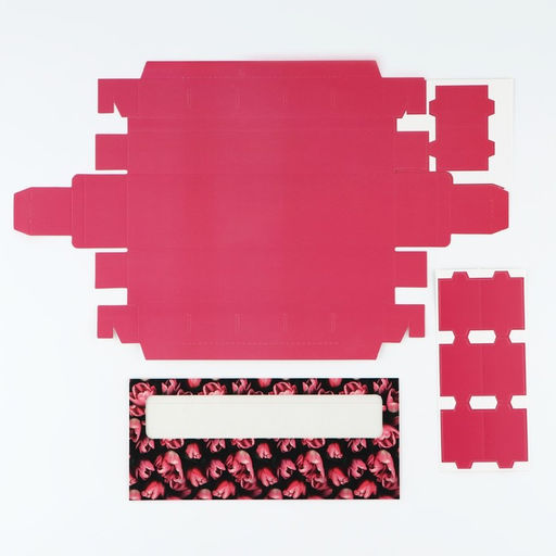 Цена за 5 шт. Коробка под 5 конфет с ячейками Фуксия, 21?3.3?5.8 см