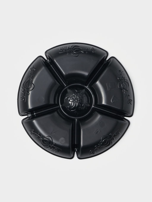 Менажница глубокая, 6 секций, d=28 см, пластик, чёрная