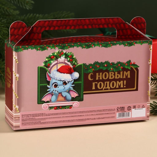 Подарочный набор новогодний Волшебного года: горячий шоколад 125 г ( 5 шт. ? 25 г)., маршмеллоу 50 г, печенье с предсказаниями 4 шт. - Фабрика счастья фото 6