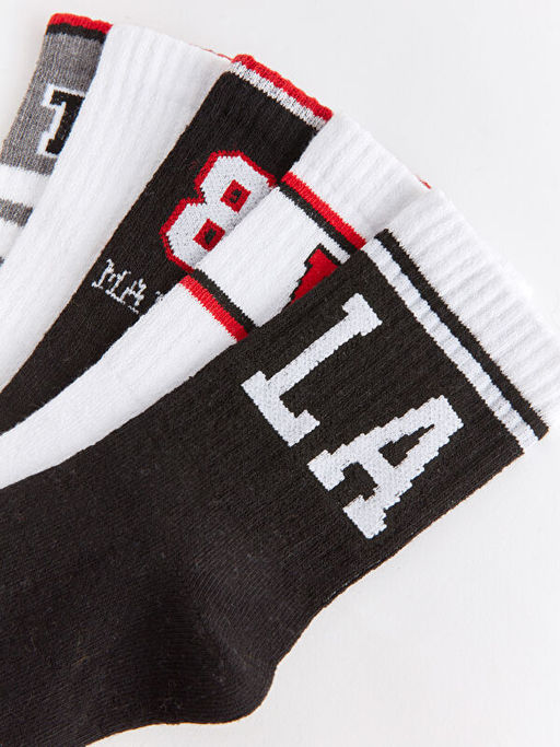 Desenli Erkek ?ocuk Soket ?orap 5li - Waikiki фото 3