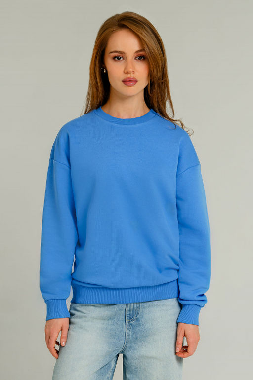 Арт. 15109 Свитшот женский 44-52 (5 шт) Цвет:небесный - Калинка фото 9