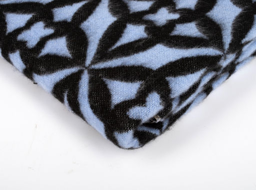 Одеяло п/шерсть 30% 190*200 "Калейдоскоп" пл 420 синий (Россия)