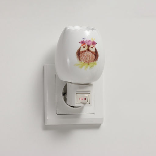 Светильник «Тетушка сова» 1×7 Вт Е11 белый 6×7×11 см