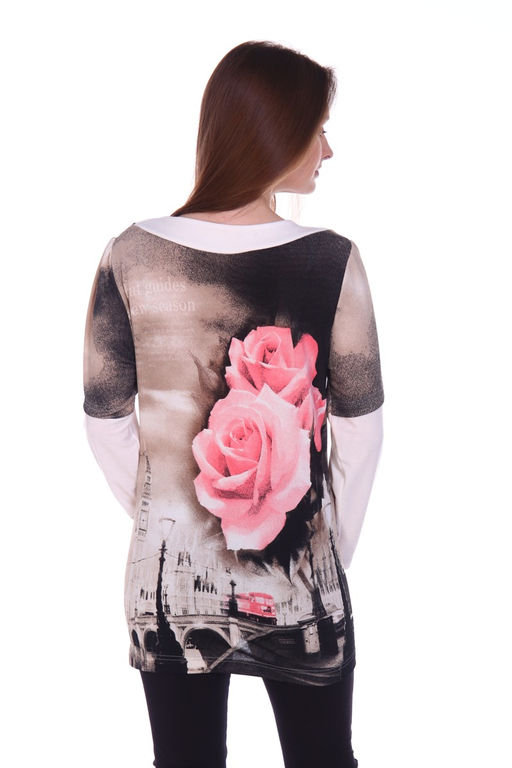 249 Туника "Розовая роза"