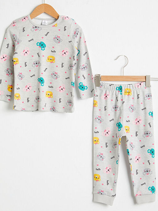 K?z Bebek Bask?l? Pijama Tak?m? - Waikiki фото 3