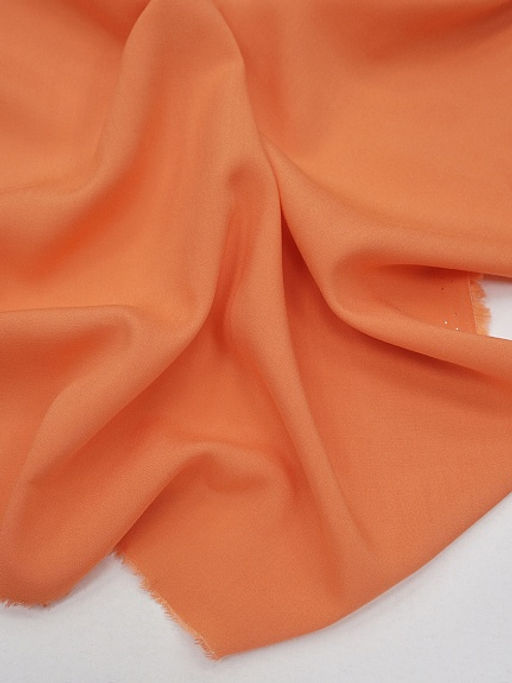 Штапель цв.Пастельно-оранжевый, ш.1.45м, вискоза-100%, 110гр/м.кв - Купава фото 5