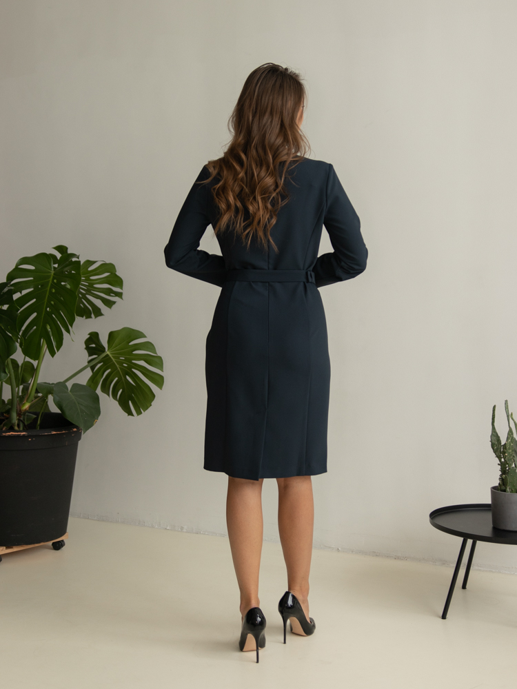 платье прямого силуэта приталенное рельефами - Трика фото 6