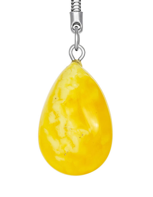 Брелок из натурального янтаря красивого медового цвета